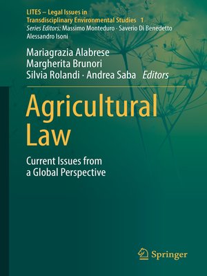cover image of Agricultural Law